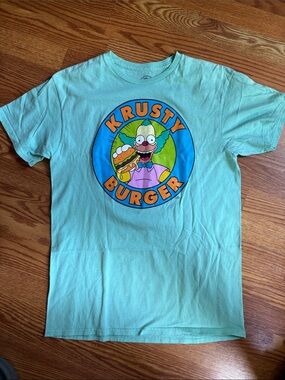 Mens Kristy Burger  Graphic Tee - Mint Green
